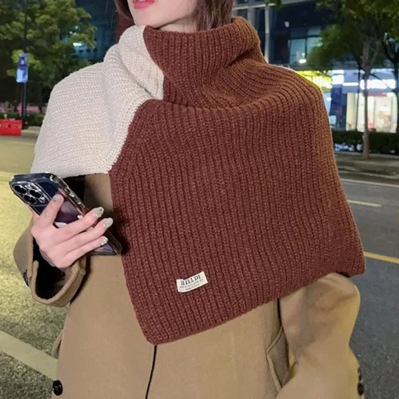 Winter  Warm Turtleneck Knitted Shawl Oversized - Picture 8 of 8